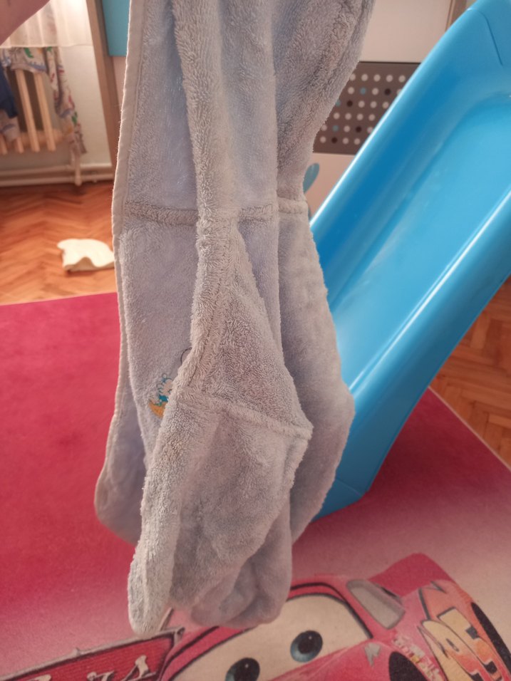 Çocuk mavi Baskılı Bornoz - Görsel 4