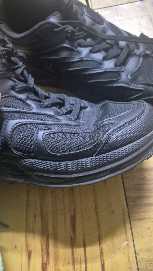 Siyah Goth Tarzı Erkek Ayakkabı Bağcıkları - Görsel 2