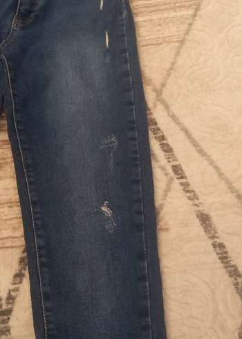 Zara Kadın Mavi Denim Rahat Kesim Pantolon