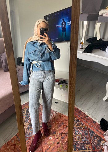 28 Beden Taşlı jean