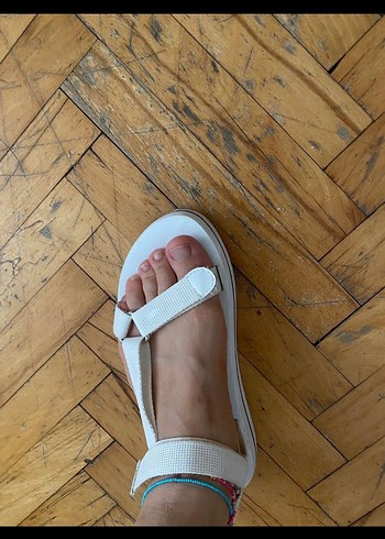 36 Beden beyaz Renk Beyaz Kadın Platform Sandalet Velcro