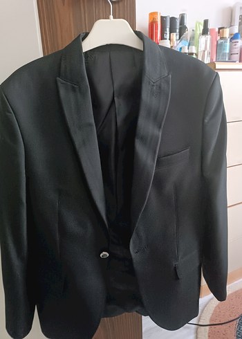 Erkek Siyah Klasik Düğmeli Takım Ceketi - Görsel 2