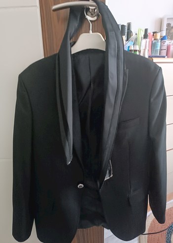 Erkek Siyah Klasik Düğmeli Takım Ceketi - Görsel 3