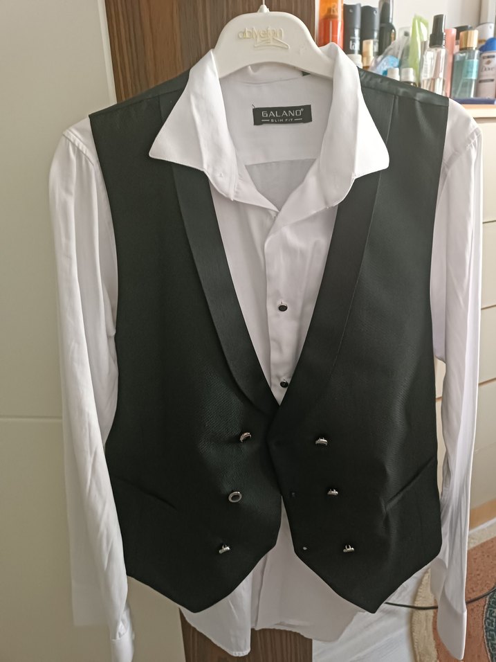 Erkek Siyah Klasik Düğmeli Takım Ceketi - Görsel 5