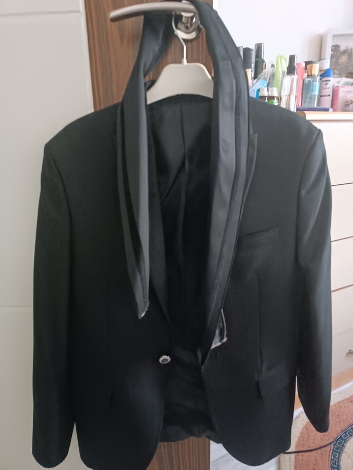 Erkek Siyah Klasik Düğmeli Takım Ceketi - Görsel 3