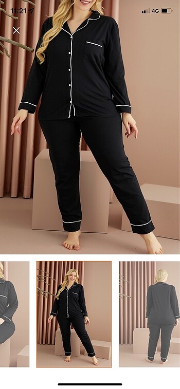 Simli biyeli pijama takımı