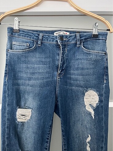 l Beden lacivert Renk Koton dar paça kot pantolon
