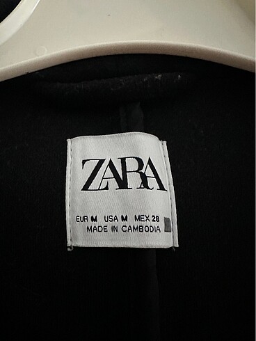 m Beden Zara Siyah Kaban