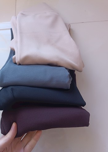 Yüksel bel fitilli tayt - Görsel 3