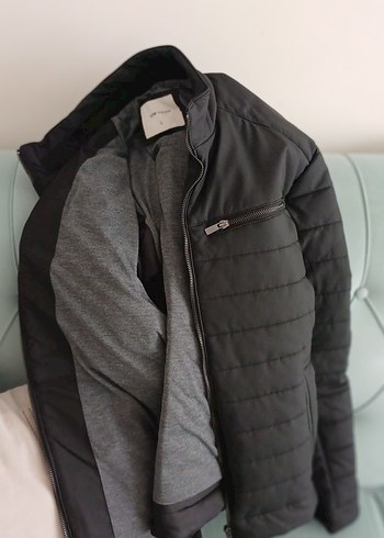 LCW Siyah Erkek Deri görünümlü mont - Görsel 2