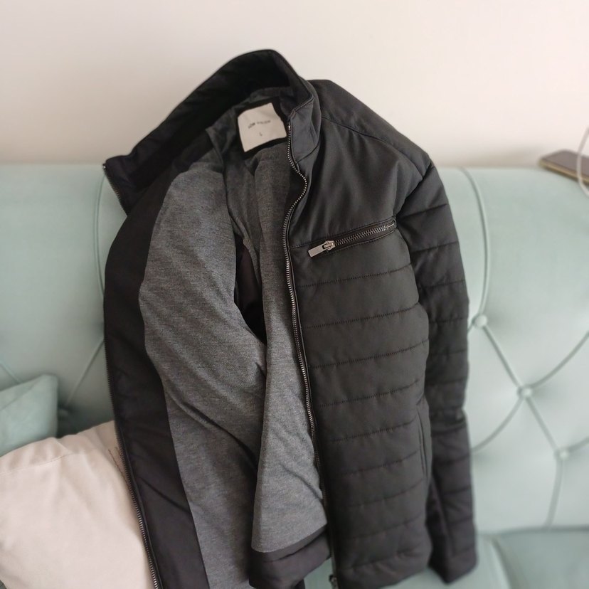 LCW Siyah Erkek Deri görünümlü mont - Görsel 2