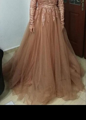 Taşlı kabarık peri abiye - Görsel 6