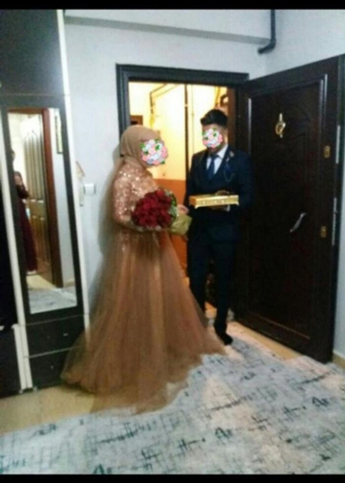 Taşlı kabarık peri abiye  - Görsel 2