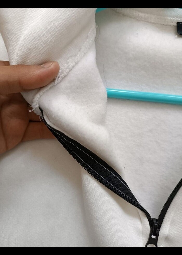 Unisex içi polarlı sweatshirt  - Görsel 3