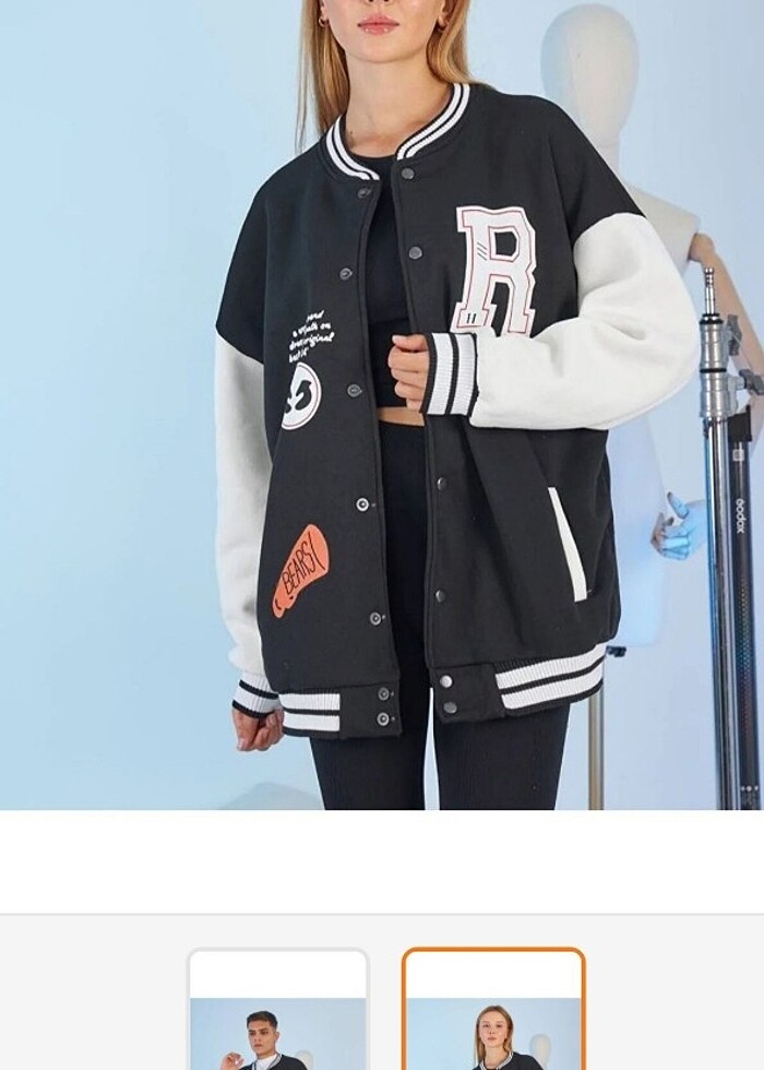 Unisex kolej ceketi  - Görsel 5