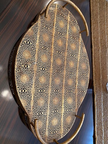 Kütahya Porselen gold dekpratif tepsi