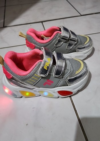 Kız Çocuk Gri Sneaker Velcro Bantlı - Görsel 3