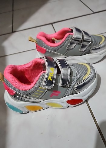 Kız Çocuk Gri Sneaker Velcro Bantlı - Görsel 2