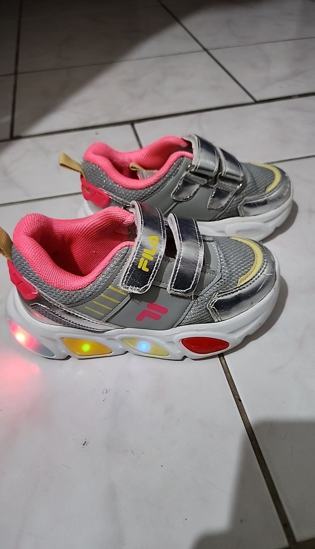 Kız Çocuk Gri Sneaker Velcro Bantlı - Görsel 3