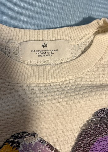 Kız Çocuk Payetli Kalp Desenli Sweatshirt - Görsel 3