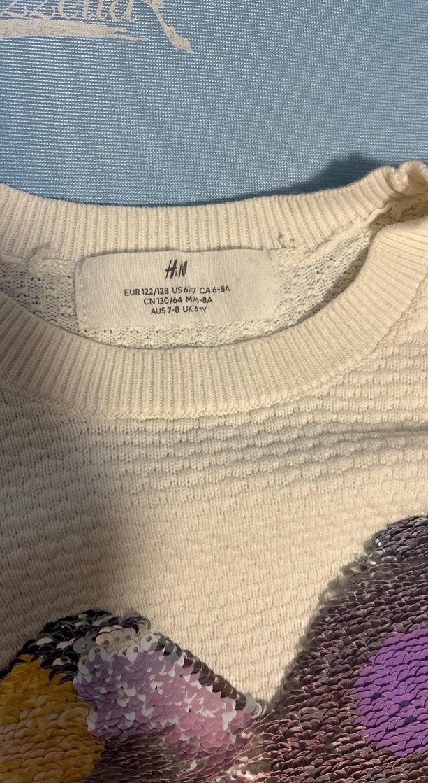 Kız Çocuk Payetli Kalp Desenli Sweatshirt - Görsel 3