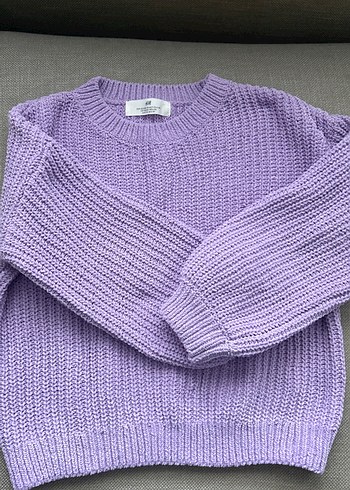 Mor Örgü Kadın Kazak, Uzun Kollu, Salaş - Görsel 3