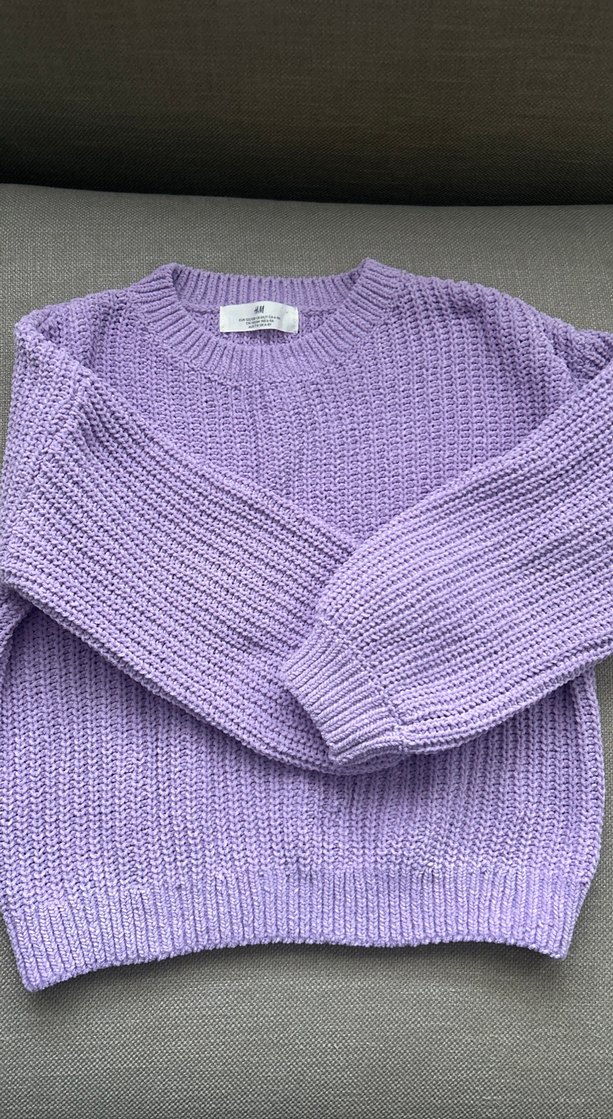 Mor Örgü Kadın Kazak, Uzun Kollu, Salaş - Görsel 3