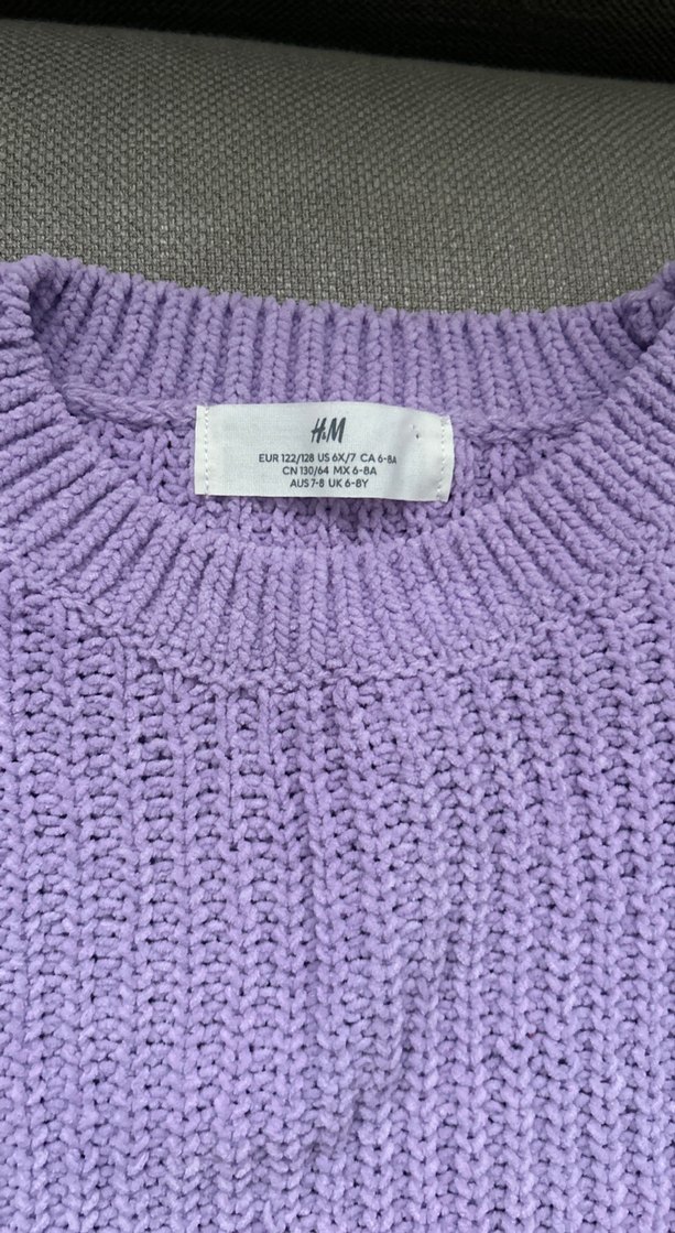 Mor Örgü Kadın Kazak, Uzun Kollu, Salaş - Görsel 2