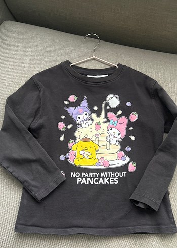 Kız Çocuk Gri Baskılı Kısa Kollu Tişört - Görsel 3