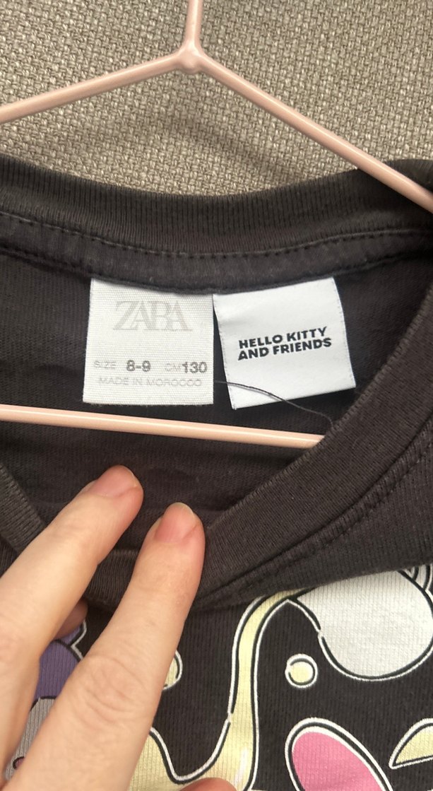 Kız Çocuk Gri Baskılı Kısa Kollu Tişört - Görsel 2