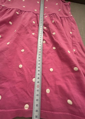 Kolsuz Pembe Puantiyeli Kız Elbisesi - Görsel 3