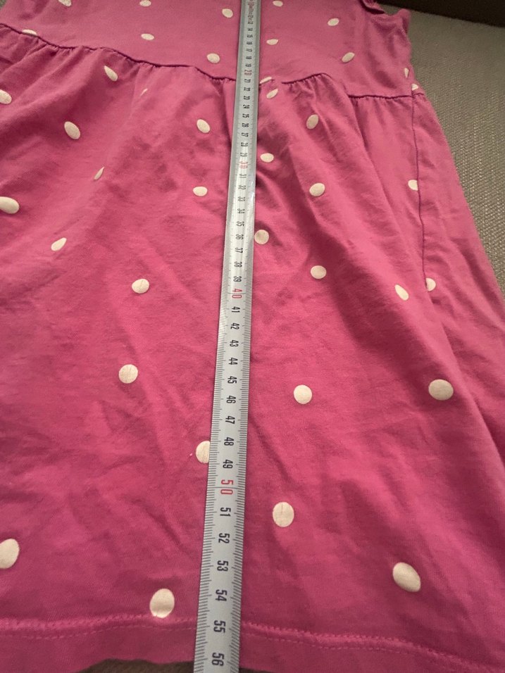 Kolsuz Pembe Puantiyeli Kız Elbisesi - Görsel 3