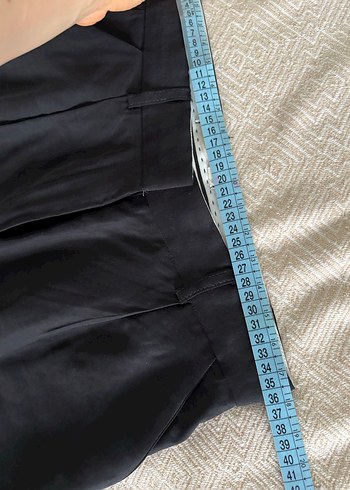 Kadın Siyah Keten Salaş Kumaş Pantolon - Görsel 6