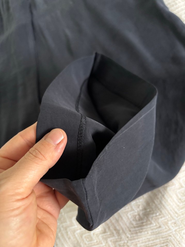 Kadın Siyah Keten Salaş Kumaş Pantolon - Görsel 2