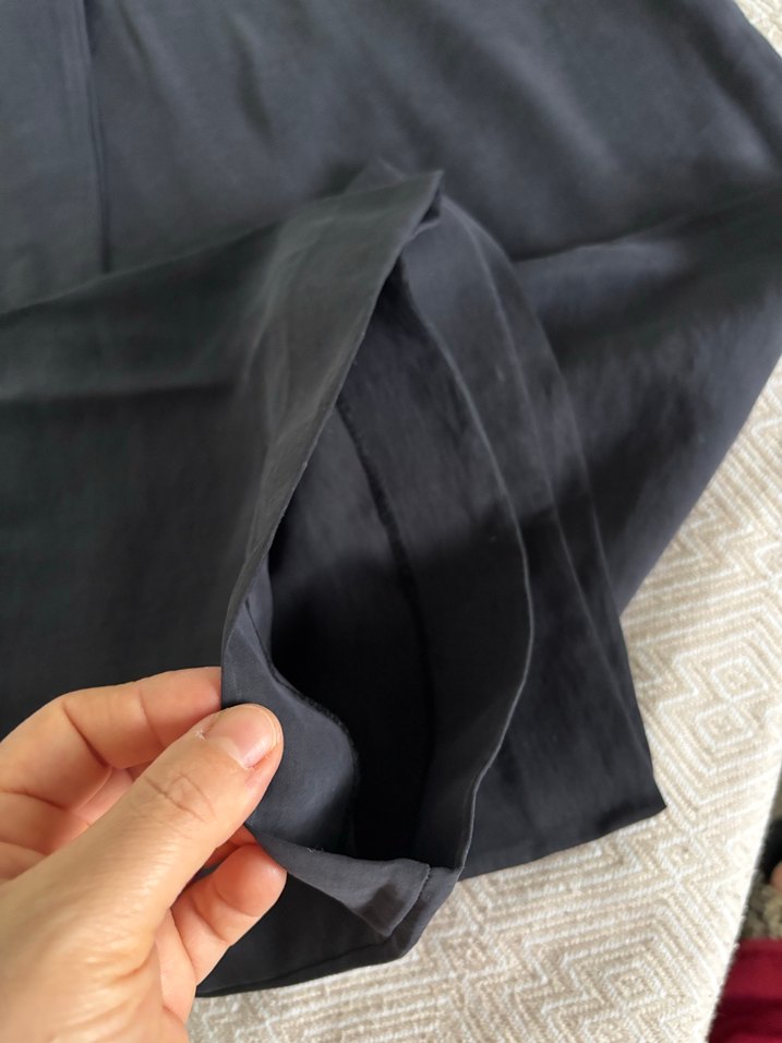 Kadın Siyah Keten Salaş Kumaş Pantolon - Görsel 5