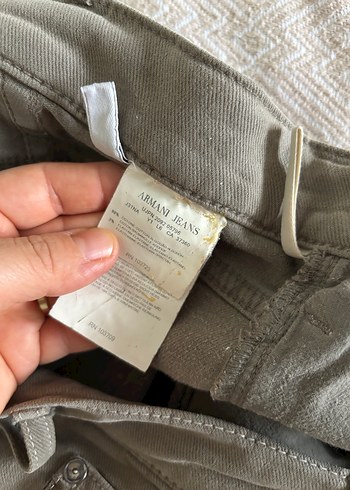 Düğmeli Erkek Keten Pantolon - Haki - Görsel 11