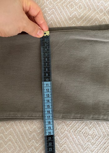 Düğmeli Erkek Keten Pantolon - Haki - Görsel 8