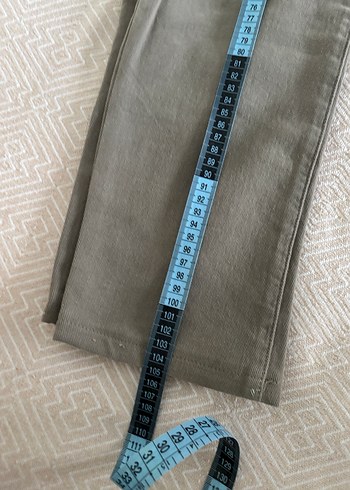 Düğmeli Erkek Keten Pantolon - Haki - Görsel 9