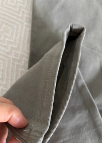 Düğmeli Erkek Keten Pantolon - Haki - Görsel 3