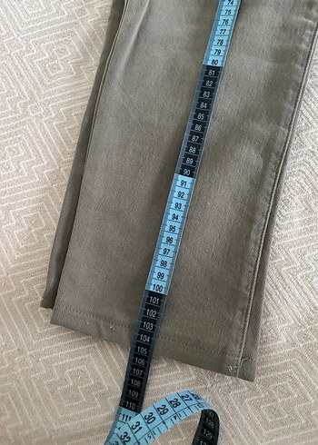 Düğmeli Erkek Keten Pantolon - Haki - Görsel 7