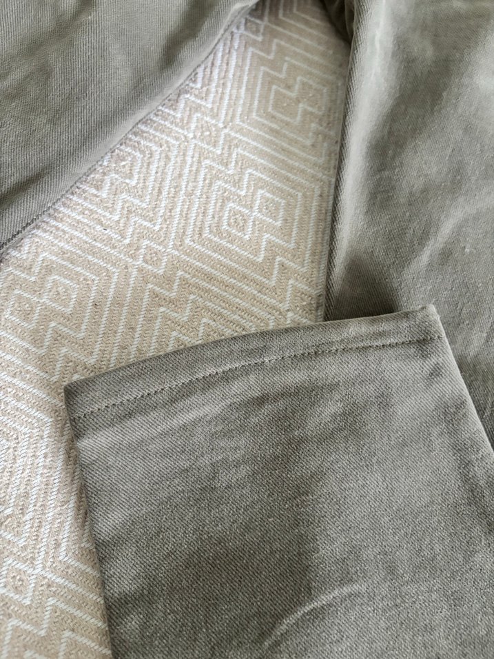 Düğmeli Erkek Keten Pantolon - Haki - Görsel 2