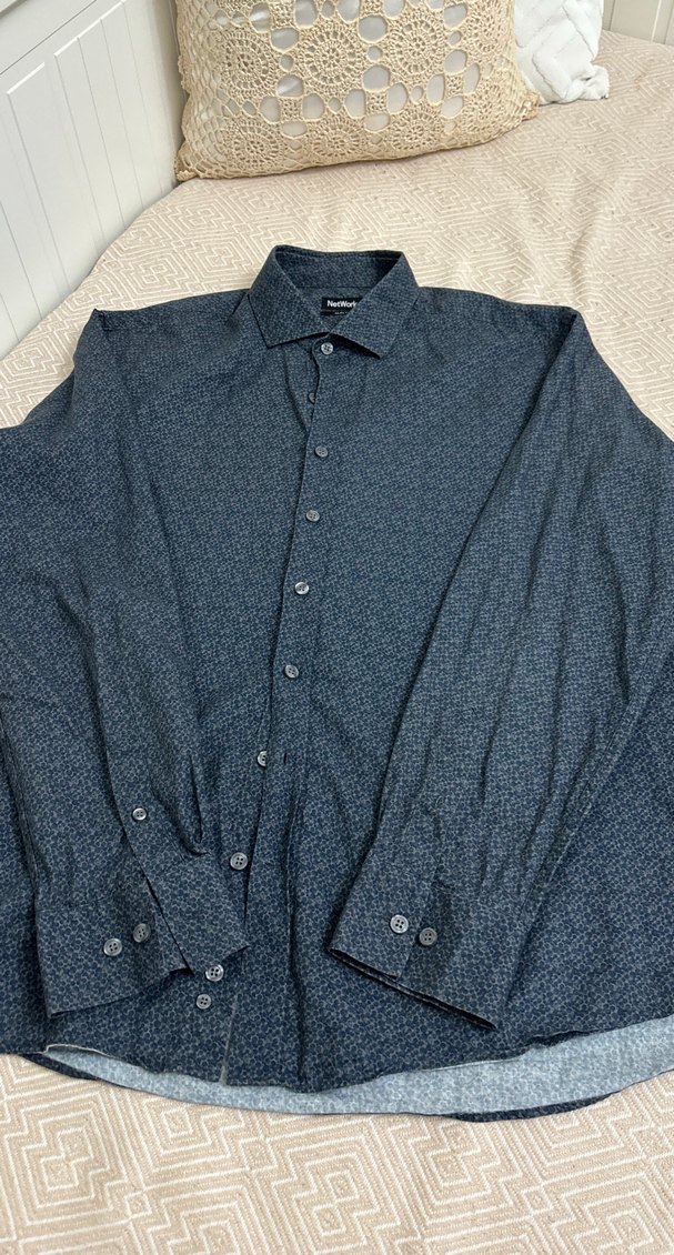 Düğmeli Gri Erkek Keten Gömlek - Görsel 3