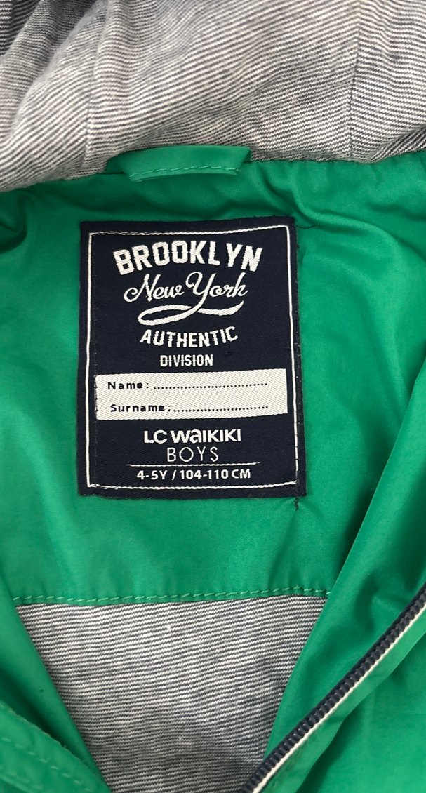 Parlak Yeşil Fermuarlı Erkek Çocuk Yağmurluk - Görsel 4