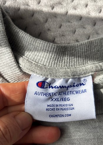 Gri Champion Kadın Uzun Kollu Sweatshirt - Görsel 4