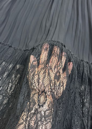 Siyah Uzun Piliseli Gotik Etek - Görsel 3