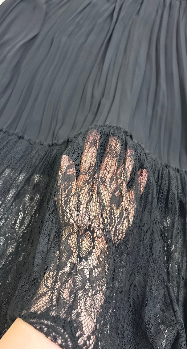 Siyah Uzun Piliseli Gotik Etek - Görsel 3