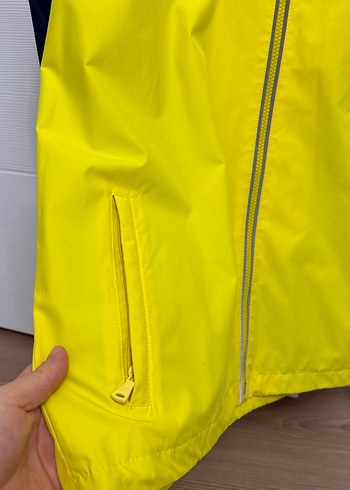 Sarı-Siyah Fermuarlı Erkek Yağmurluk - Görsel 5