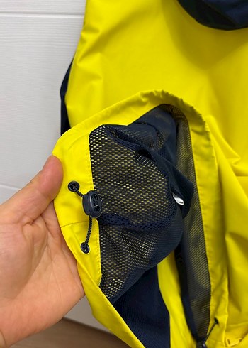 Sarı-Siyah Fermuarlı Erkek Yağmurluk - Görsel 7
