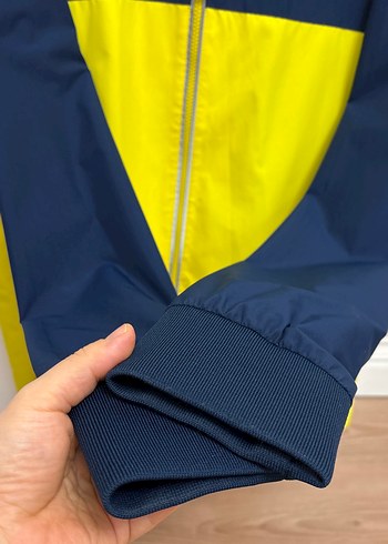 Sarı-Siyah Fermuarlı Erkek Yağmurluk - Görsel 4
