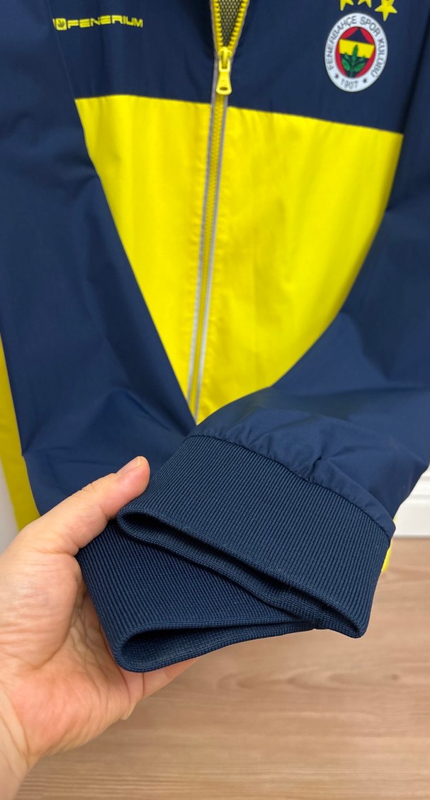 Sarı-Siyah Fermuarlı Erkek Yağmurluk - Görsel 4